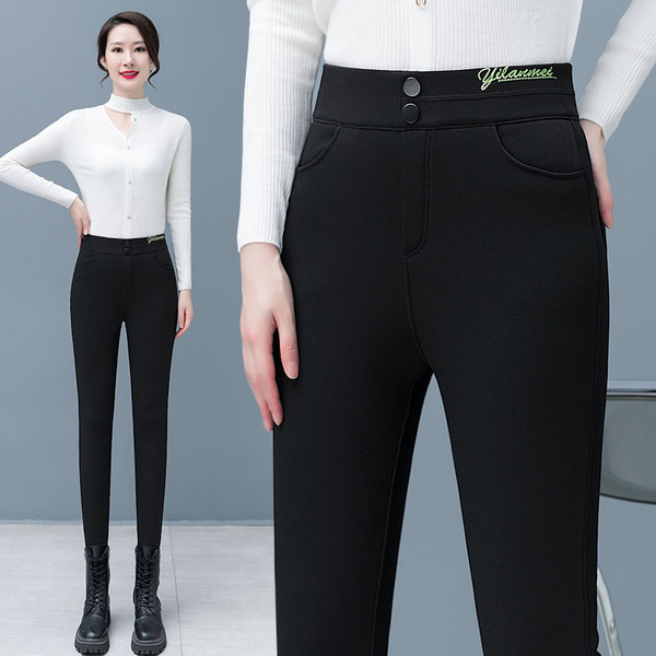 Elasztikus női leggings gombokkal