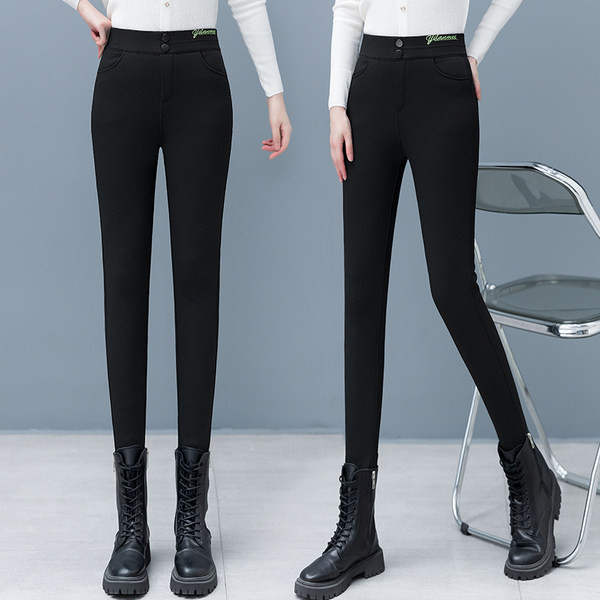 Elasztikus női leggings gombokkal