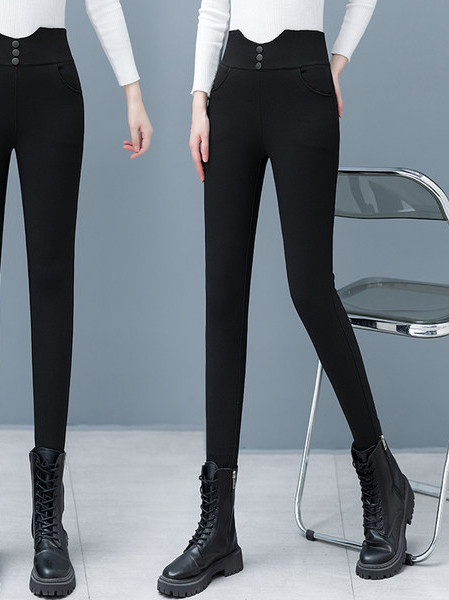 Női alkalmi leggings gombokkal