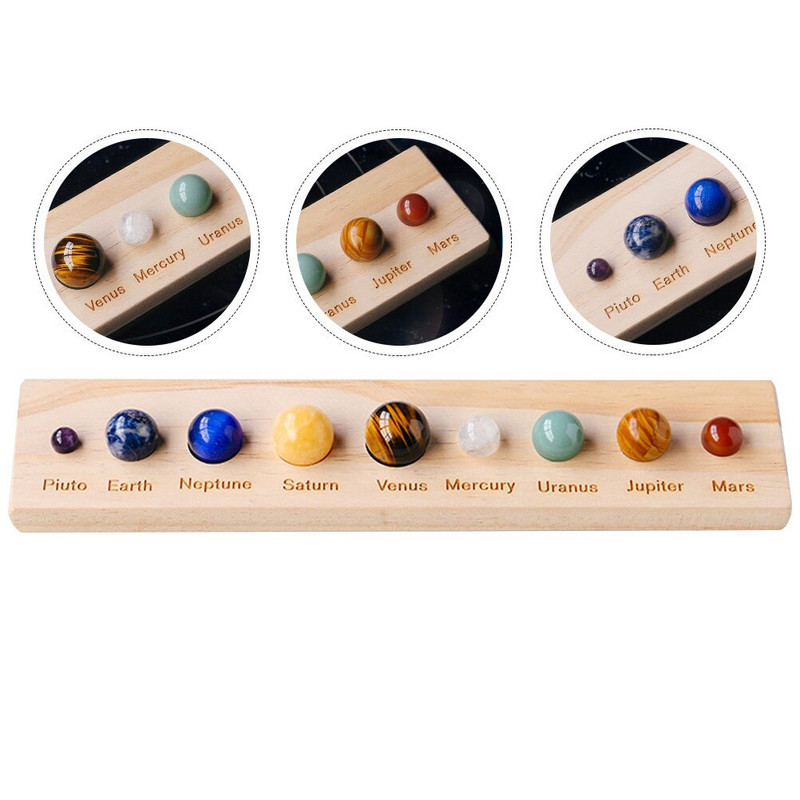 Kristálygömb Bolygó Naprendszer Modell Bolygók Űr Ballornament Kövek Égi gömbök Márvány Dekor Planetárium