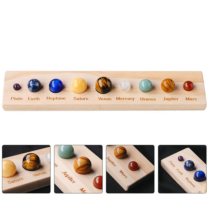 Kristálygömb Bolygó Naprendszer Modell Bolygók Űr Ballornament Kövek Égi gömbök Márvány Dekor Planetárium