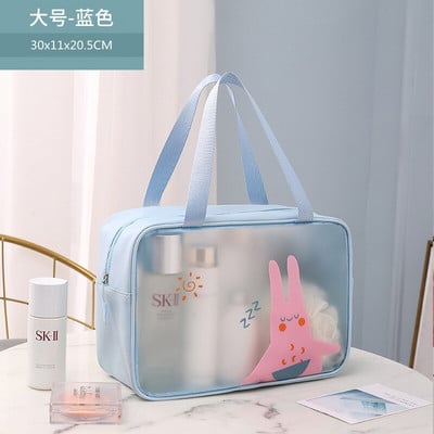 Új rajzfilm PVC kozmetikai táska átlátszó kozmetikai tárolótáska hordozható vízálló aranyos sminktáska kis cipzáras táskák fürdőszoba
