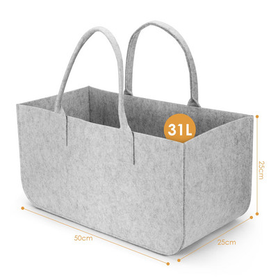 Küttepuukotid, vilt, kaasaskantav kokkupandav puidust korv, lausriie, käepidemetega küttepuukorv, suur universaalne korv