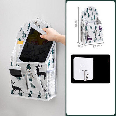 OYOREFD prie sienos montuojamas daugiafunkcis vandeniui atsparus krepšio laikiklis Medvilninis lininis tualeto reikmenų krepšys Namuose pakabinamas laikymo krepšio kambario organizatorius