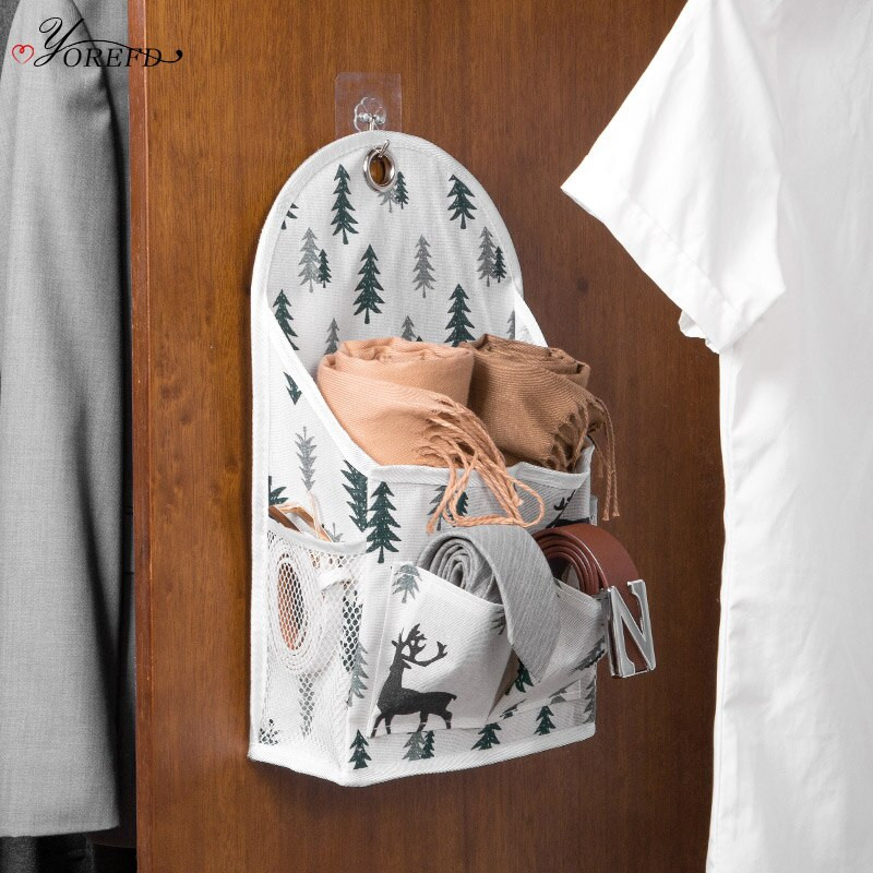 OYOREFD prie sienos montuojamas daugiafunkcis vandeniui atsparus krepšio laikiklis Medvilninis lininis tualeto reikmenų krepšys Namuose pakabinamas laikymo krepšio kambario organizatorius