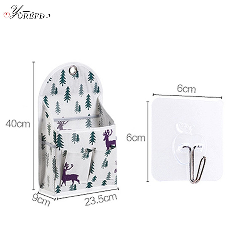 OYOREFD prie sienos montuojamas daugiafunkcis vandeniui atsparus krepšio laikiklis Medvilninis lininis tualeto reikmenų krepšys Namuose pakabinamas laikymo krepšio kambario organizatorius