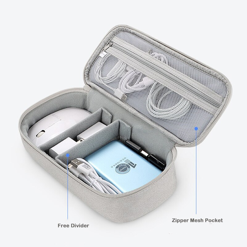 Калъф за органайзер за кабели за пътуване Калъф за електронни аксесоари Калъф за притурки Преносима водоустойчива чанта за съхранение на кабелен кабел