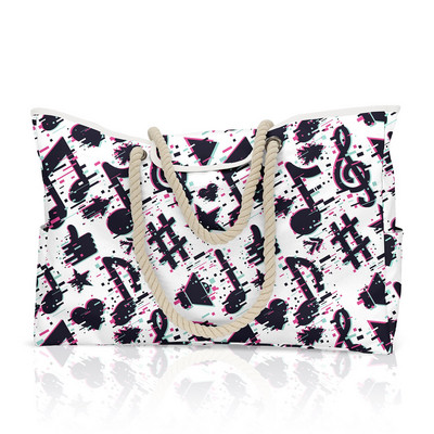 Itin didelis moteriškas paplūdimio krepšys vandeniui atsparus drobinis drobinis pečių krepšys Kelioninė sporto salė, plaukimas paplūdimyje, atostogų vyriškas pirkinių krepšys