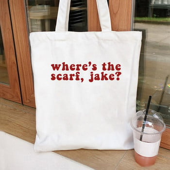 Where\'s The Scarf jake taylor music inspired Tote Bags Cool πάνινες τσάντες μόδας Τσάντες αγορών Χαριτωμένο λάτρεις του λαϊκού δώρου