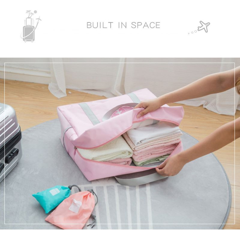 Φορητές τσάντες ταξιδιού Πτυσσόμενες Unisex Μεγάλης χωρητικότητας Κύβος Αδιάβροχες Γυναικείες χειραποσκευές Επαγγελματικό ταξίδι Duffle Τσάντες αποθήκευσης