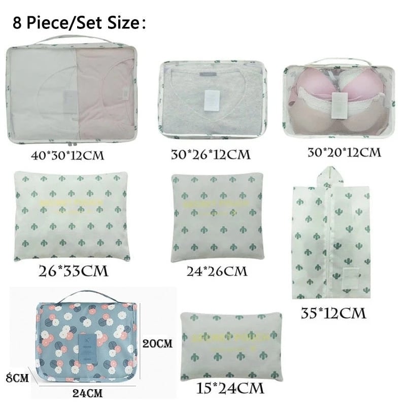 Ceļojumu glabāšanas somas drēbēm Apakšveļa Apavi Čemodāns Organizators Liela ietilpība ceļojumu uzglabāšana Iepakojums Kubs Bagāžas Sakārtots maisiņš