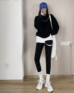 Női leggings -magas derékkal és felirattal