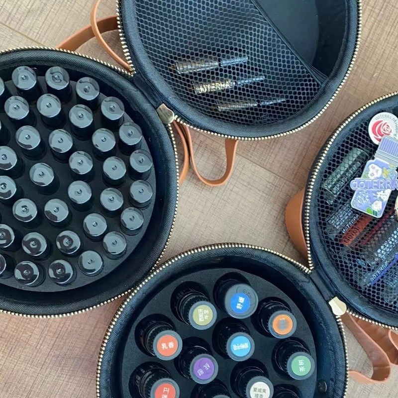 Illóolaj tok DoTERRA 14 Slots 15 ml 43 Slots 2 ml 3 ml Illóolaj tárolótáska Utazási Hordozható akasztós rendező palackok
