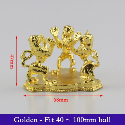 Fém oroszlán kijelzőállvány kristályüveg lencsék golyós jóslás fényképezéshez Lensball Base 60 80 100mm Magic Sphere Globe tartó