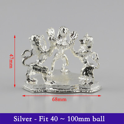 Fém oroszlán kijelzőállvány kristályüveg lencsék golyós jóslás fényképezéshez Lensball Base 60 80 100mm Magic Sphere Globe tartó