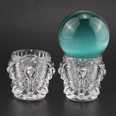 Прозрачна стъклена стойка за дисплей с пеперуди Топка от кристални лещи 70 80 100 мм Основа за топка за гадаене на лещи Магическа сфера Държач за глобус