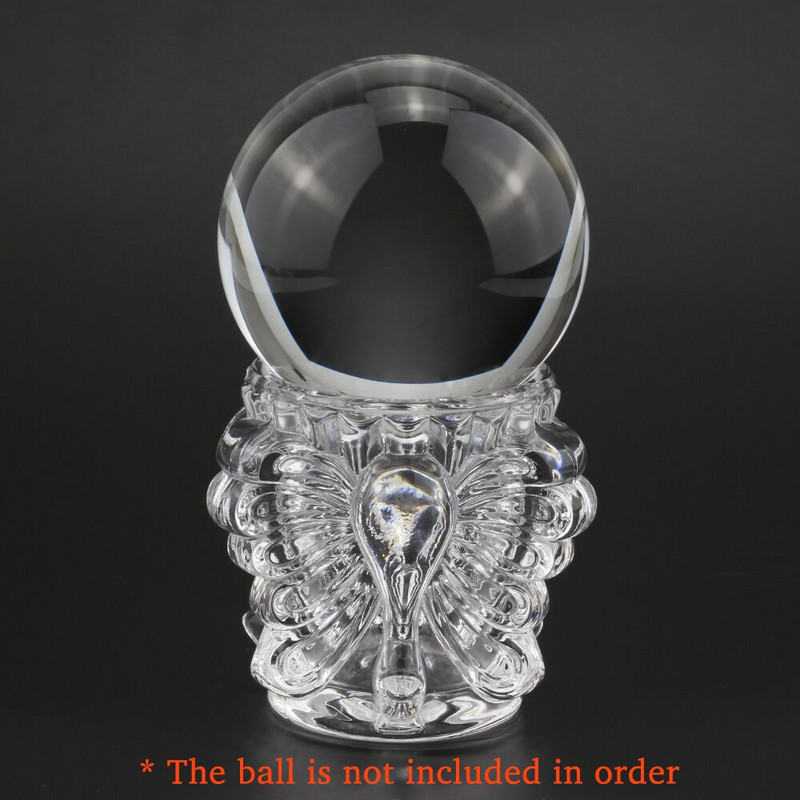 Прозрачна стъклена стойка за дисплей с пеперуди Топка от кристални лещи 70 80 100 мм Основа за топка за гадаене на лещи Магическа сфера Държач за глобус