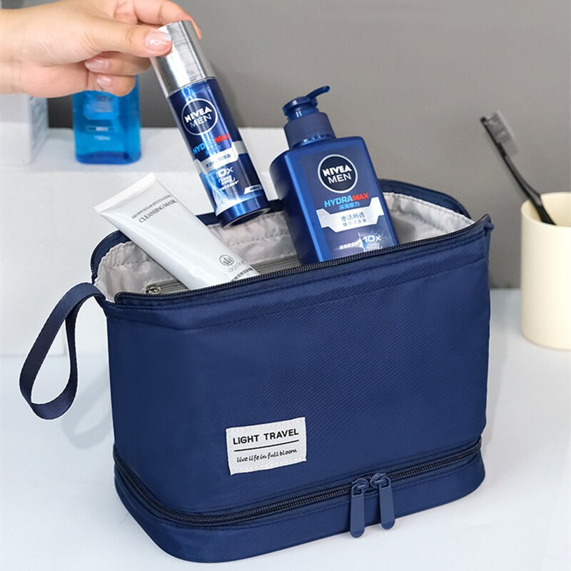 Új, nagy kapacitású férfi mosótáska férfi utazó kozmetikai táska száraz és nedves elválasztású, vízálló fürdőkádtáska utazótáska férfi kézitáska