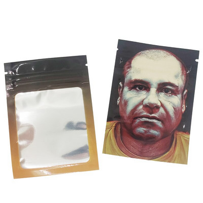 7x10cm 3.5g 1oz Geantă cu fermoar pentru fereastră transparentă pentru CBD Gummy Candy Bear Flavor Flower uscată pentru vânzare cu amănuntul Pungi imprimate