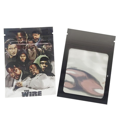 7x10cm 3.5g 1oz Geantă cu fermoar pentru fereastră transparentă pentru CBD Gummy Candy Bear Flavor Flower uscată pentru vânzare cu amănuntul Pungi imprimate