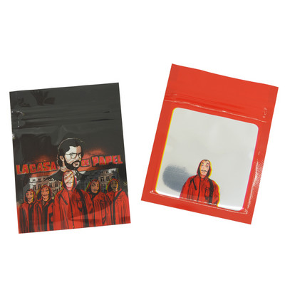 7x10cm 3.5g 1oz Geantă cu fermoar pentru fereastră transparentă pentru CBD Gummy Candy Bear Flavor Flower uscată pentru vânzare cu amănuntul Pungi imprimate