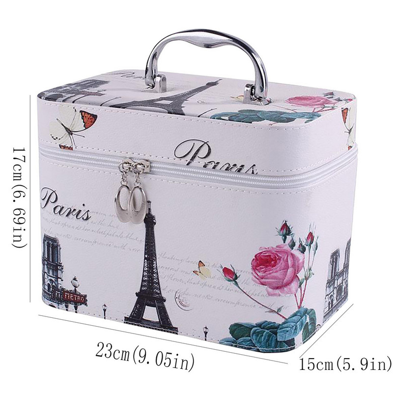 Kelioninis makiažo krepšys Kelioninis nešiojamasis profesionalus kosmetikos dėklas, didelės talpos vandeniui atsparus makiažo tualeto reikmenų laikymo dėžutė