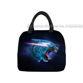 Mr Beast Gaming Lunch Bag Lightning Cat Преносим изолиран охладител Термична кутия за жени Момичета Момчета Детски училищни чанти за храна