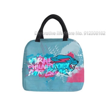 Mr Beast Gaming Lunch Bag Lightning Cat Преносим изолиран охладител Термична кутия за жени Момичета Момчета Детски училищни чанти за храна