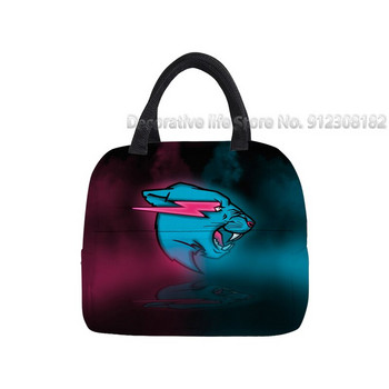 Τσάντα μεσημεριανού γεύματος Mr Beast Gaming Lightning Cat Φορητό θερμικό κουτί ψύξης για γυναίκες κορίτσια αγόρια Παιδικές σχολικές τσάντες