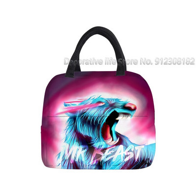 Τσάντα μεσημεριανού γεύματος Mr Beast Gaming Lightning Cat Φορητό θερμικό κουτί ψύξης για γυναίκες κορίτσια αγόρια Παιδικές σχολικές τσάντες