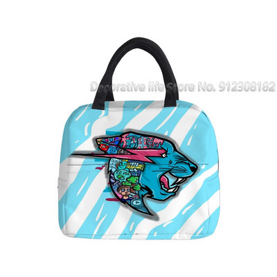 Τσάντα μεσημεριανού γεύματος Mr Beast Gaming Lightning Cat Φορητό θερμικό κουτί ψύξης για γυναίκες κορίτσια αγόρια Παιδικές σχολικές τσάντες
