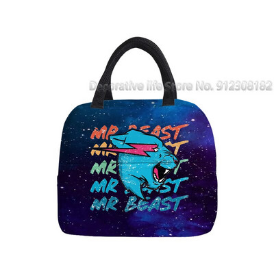 Τσάντα μεσημεριανού γεύματος Mr Beast Gaming Lightning Cat Φορητό θερμικό κουτί ψύξης για γυναίκες κορίτσια αγόρια Παιδικές σχολικές τσάντες