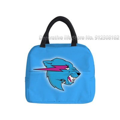 Τσάντα μεσημεριανού γεύματος Mr Beast Gaming Lightning Cat Φορητό θερμικό κουτί ψύξης για γυναίκες κορίτσια αγόρια Παιδικές σχολικές τσάντες