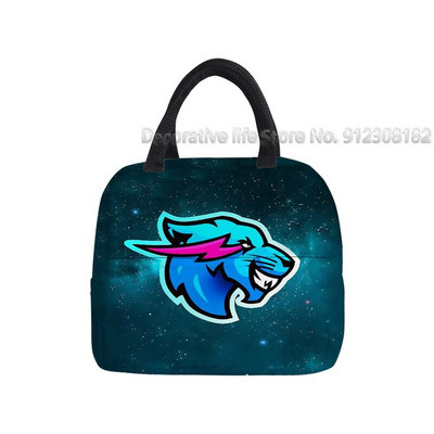 Τσάντα μεσημεριανού γεύματος Mr Beast Gaming Lightning Cat Φορητό θερμικό κουτί ψύξης για γυναίκες κορίτσια αγόρια Παιδικές σχολικές τσάντες