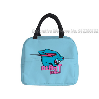Τσάντα μεσημεριανού γεύματος Mr Beast Gaming Lightning Cat Φορητό θερμικό κουτί ψύξης για γυναίκες κορίτσια αγόρια Παιδικές σχολικές τσάντες