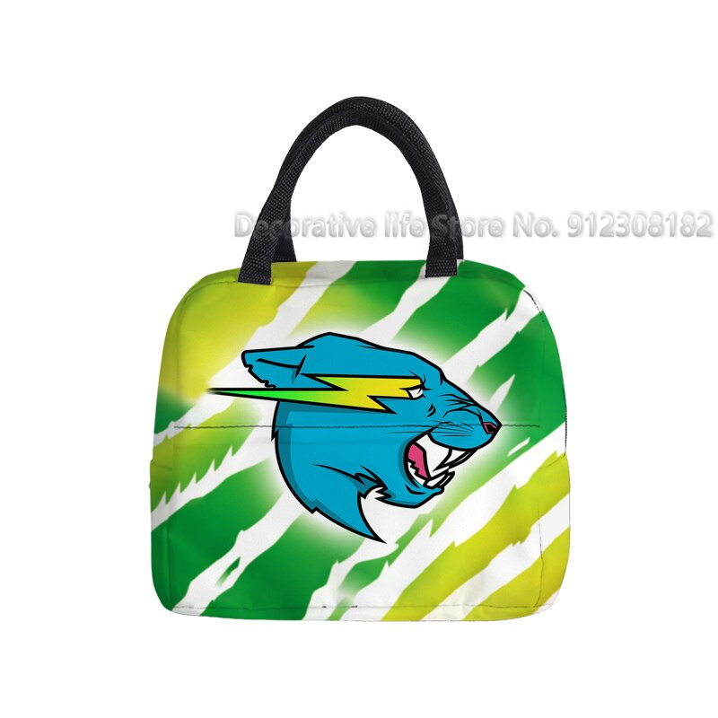 Τσάντα μεσημεριανού γεύματος Mr Beast Gaming Lightning Cat Φορητό θερμικό κουτί ψύξης για γυναίκες κορίτσια αγόρια Παιδικές σχολικές τσάντες