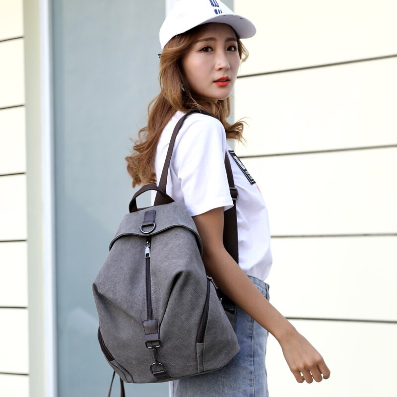 Női vászon hátizsák Preppy stílusú iskolás hölgy lány diák iskolai laptoptáska kiváló minőségű vászon Mochila Bolsas