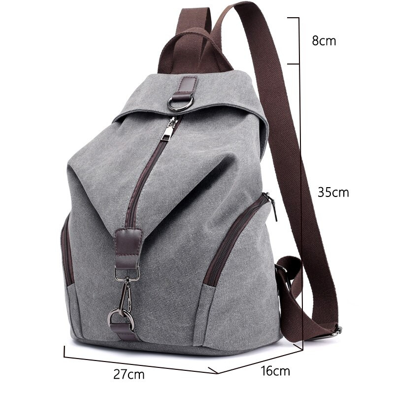 Női vászon hátizsák Preppy stílusú iskolás hölgy lány diák iskolai laptoptáska kiváló minőségű vászon Mochila Bolsas