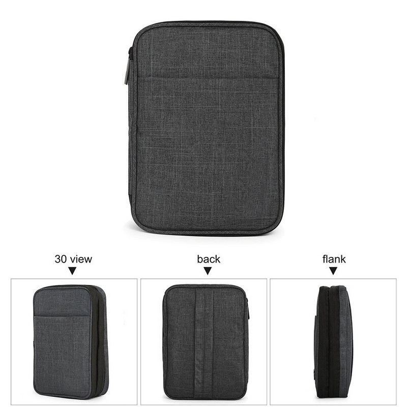 Kábelrendező táska Utazási kétrétegű elektronikai tartozékok Tárolótáska tok táblagéphez 7,9"-es USB-kábelek iPhone Kindle vezetékek