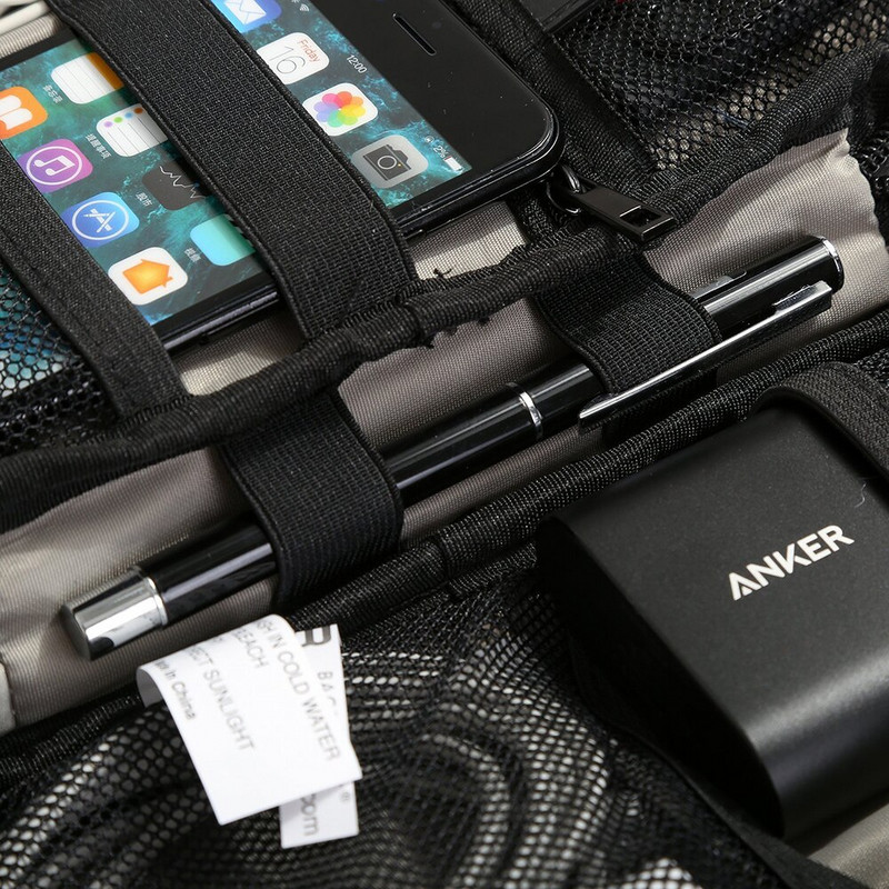 Kábelrendező táska Utazási kétrétegű elektronikai tartozékok Tárolótáska tok táblagéphez 7,9"-es USB-kábelek iPhone Kindle vezetékek