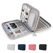 Utazási tárolótáska Kábel rendezőtáska Power Bank akkumulátortöltő táska 7.9 iPad Mini Case USB Flash Drive Stick merevlemezhez