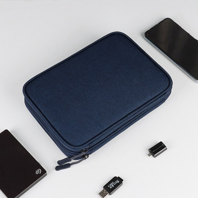 Utazási tárolótáska Kábel rendezőtáska Power Bank akkumulátortöltő táska 7.9 iPad Mini Case USB Flash Drive Stick merevlemezhez