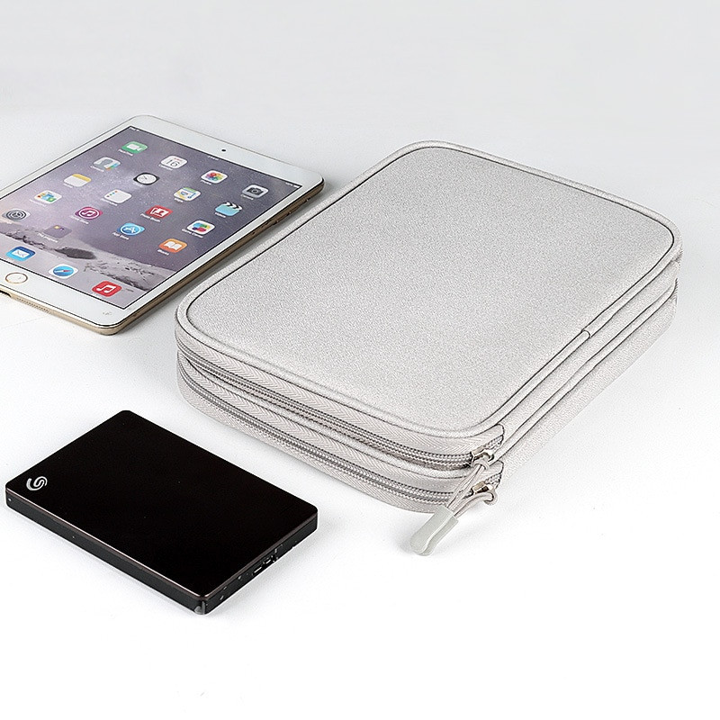 Utazási tárolótáska Kábel rendezőtáska Power Bank akkumulátortöltő táska 7.9 iPad Mini Case USB Flash Drive Stick merevlemezhez