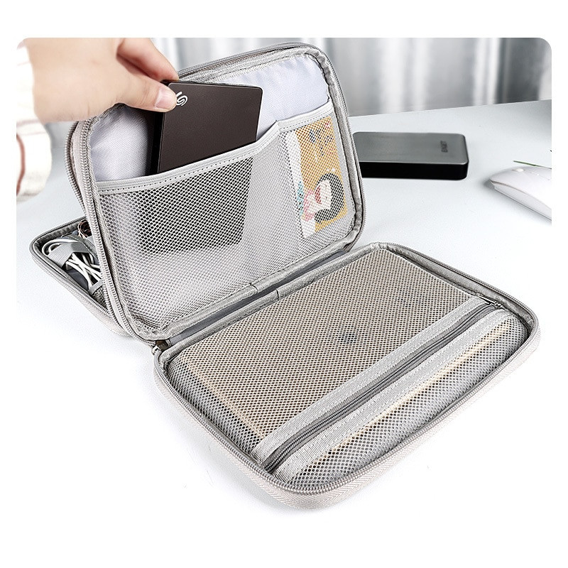 Utazási tárolótáska Kábel rendezőtáska Power Bank akkumulátortöltő táska 7.9 iPad Mini Case USB Flash Drive Stick merevlemezhez