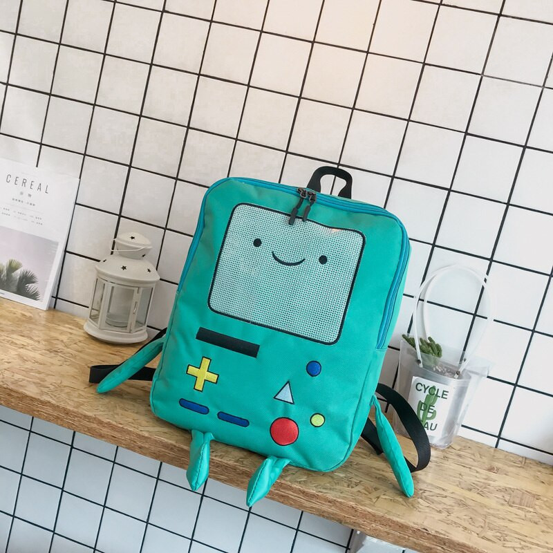 Mielas BMO krepšys Finne Figūrėlė Jakey Robert Bag Anime Animaciniai nuotykiai Robert Times Robotas Krepšys Vaikas Mergaitė Berniukas Studentas Minkšta kuprinė