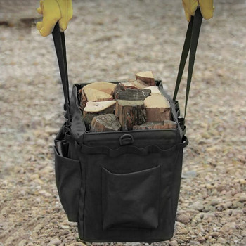 Τσάντα μεταφοράς ψησταριάς με ρυθμιζόμενο λουράκι ώμου για εργαλεία μαγειρικής μπάρμπεκιου Φορητά αξεσουάρ κάμπινγκ για πικ-νικ Θήκη μεταφοράς