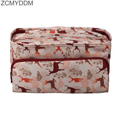 ZCMYDDM verpalų laikymo krepšys su klevo lapais Mezgimo krepšys, atsparus vandeniui verpalų laikymui, nėrimo kabliukai, mezgimo adatos