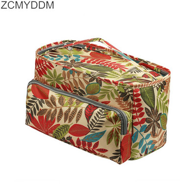 ZCMYDDM verpalų laikymo krepšys su klevo lapais Mezgimo krepšys, atsparus vandeniui verpalų laikymui, nėrimo kabliukai, mezgimo adatos