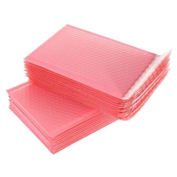 50 τμχ Ροζ Poly Bubble Mailers Επενδεδυμένοι φάκελοι Τσάντες Polymailer Wrap με επένδυση χύμα με φούσκα για αποστολή Συσκευασία Self Seal bag