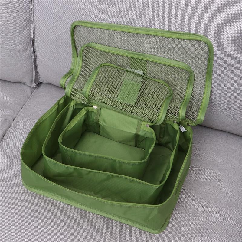 6 vnt Neperšlampami kelioniniai krepšiai Lagaminai Pakavimo rinkiniai Drabužiai Batų Pakavimo kubas Nešiojamas bagažo tvarkyklės maišelis